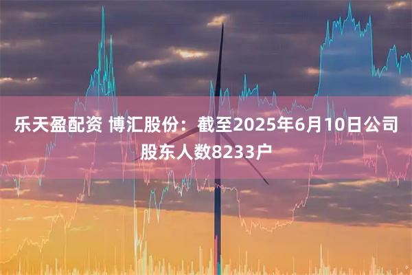 乐天盈配资 博汇股份：截至2025年6月10日公司股东人数8233户