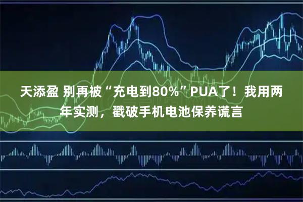天添盈 别再被“充电到80%”PUA了！我用两年实测，戳破手机电池保养谎言